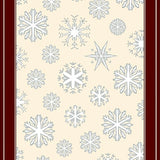 Festive Snowflake Trail with Elegant Interlocking Borders(Ivory)