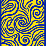 Magnificent Swirl Vortex Deluxe Upscale Trendy Covering (Yellow)