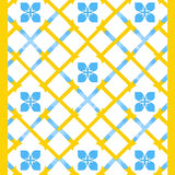 Interlocking Lattice Motif with Ombre Gradient Accents(Yellow)