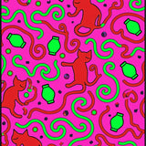 Festive Cat with Multicolored Light(Pink)