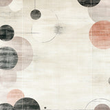 Circular Area Multi Circle Print Distressed Accent Floor(Beige)