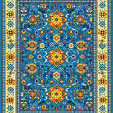 Lively Vintage Lattice Composition(Blue)