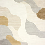 Abstract Riverbed Modern Rustic Beige Cream Runner Area(Beige)
