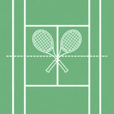 Tennis Court Crossed Rackets(Green)