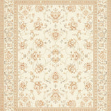 Classic Area with Subtle Floral Inspired Tiled Design(Ivory)