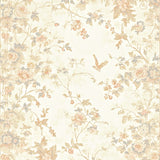 Elegant Botanical Area Beige Hues with Floral Accents(Beige)