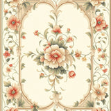 Beige Muslim Prayer Mat with Ornamental Floral Medallion and Classic Symmetry(Beige)