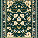 Striking Vintage Floral Elegance(Green)