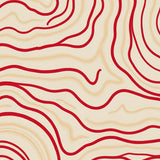Abstract Wave with Flowing Curves and Earthy Neutral Palette(Red)
