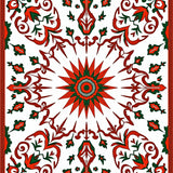 Autumn Harvest with Intricate Botanical Motifs(Red)