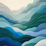 Abstract Ombre Wave Multicolour Gradient(Blue)