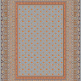 Floral Lattice Network with Playful Abstract Motifs and Spotted Details(Gray)