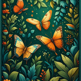 Artful Dark Green Floral Palette(Green)