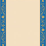 Flowing Arabesque Scroll Design(Blue)