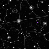 Mystical Constellation Fuzzy Decorative Accent Starry Wonder (Black)