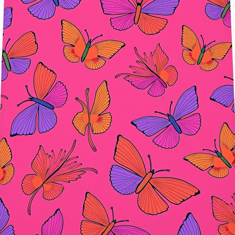 Exotic Wing Motif Stain Resistance Indoor (Pink) - ODIKA