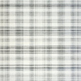 Low Pile Non Shedding Rug with Classic Plaid Edge Design(Gray)