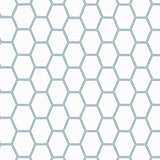 Honeycomb Hexagonal Grid Artistic Minimalist Zen(White)