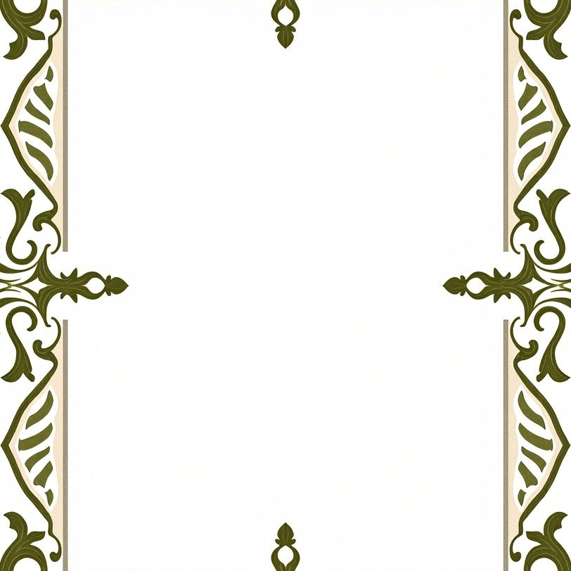 Ornamental Damask Motifs with Subtle Color Transitions (Green) - ODIKA