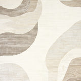 Artisan Weave Area Ivory & Beige Abstract Swirls Design(Beige)