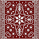 Festive Snowflake Medallion with Intricate Holiday Motifs(Red)