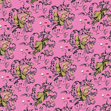 Autumnal Fantasy Grove with Spotted Patterned Foliage and Playful Wildlife(Pink)