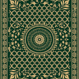 Vintage Trellis Holiday with Festive Botanical Motifs(Green)