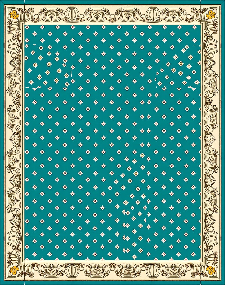 Tile with Decorative Edge Trim (Ivory) - ODIKA