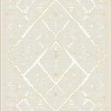 Elegant Beige and Ivory Interwoven Diamond Area(Beige)