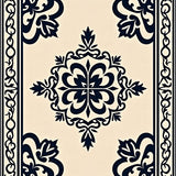 Elegant Floral Damask Symmetrical Botanical Luxurious(Beige)