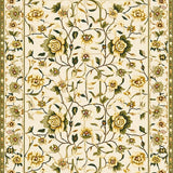 Artistic Floral Kitchen Mat with Dynamic and Natural Color Palette(Beige)