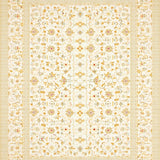 Floral Beige Low Pile Small Area(Ivory)