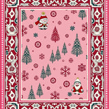 Floor Covering With Delightful Joyous Imagery(Pink)