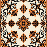 Elegant Baroque Damask Swirl Sophisticated Luxurious Embellishment(Black)