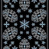 Snowflake Crystal Half Arch Floor with Winter Medallion(Black)