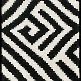 Bold Black & White Chevron Weave Geometric Porch Decor(Black)