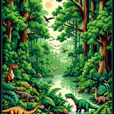 Colorful Forest Adventure Illustration(Green)
