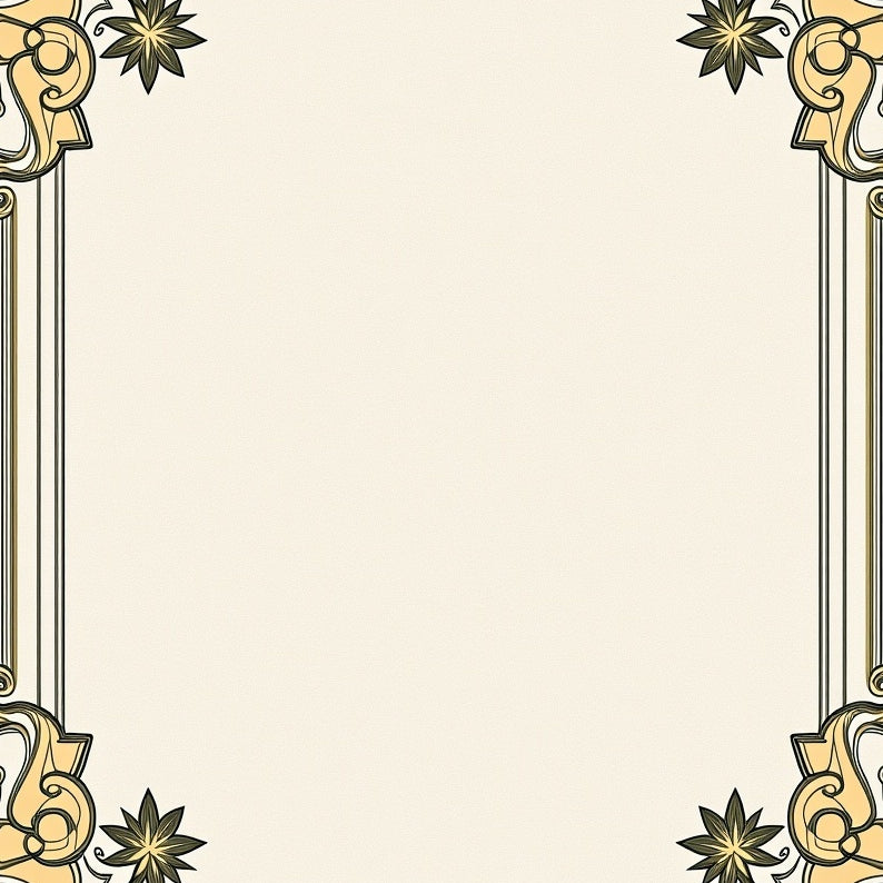 Elegant Swirling Motifs with Intricate Floral Detailing and Curved Lines (Beige) - ODIKA