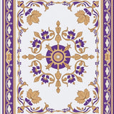 Floral Medallion Transitional Eclectic Luxury(Purple)