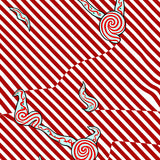 Cane Stripe Welcome with Peppermint Swirl Design(Red)