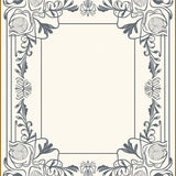 Botanical Scrollwork with Elegant Floral Scroll and Leaf Detailing (Gray)