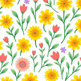 Sunshine Bloom Botanical Garden Artistic Watercolor Expression(Yellow)