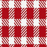 Gingham Patchwork with Holiday Stripe Motifs(Red)