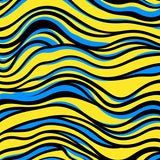 Abstract Wave Ripple with Flowing Curved Lines(Yellow) - ODIKA