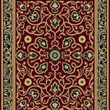 Vintage Paisley Swirl Design with Traditional Teardrop(Burgundy)