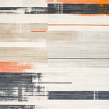 Beige and Slate Abstract with Dynamic Striped Composition(Gray)