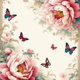 Peony Butterfly for Nursery(Ivory)