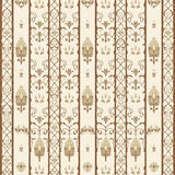 Lattice With Subtle Botanical Accents(Beige)