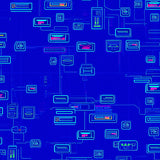 Arcade Nostalgia Retro Pixel Console Buttons Design (Blue)