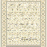Classic Trellis with Baroque Filigree and Foliage Design(Beige)